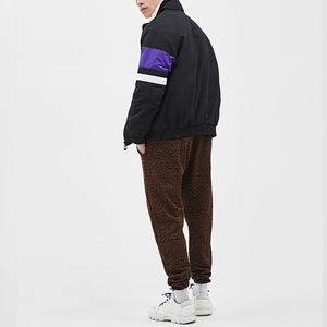 Gros logo personnalisé haute qualité hommes mouton col colorblock rayure réfléchissante à manches vestes - Product Image 3
