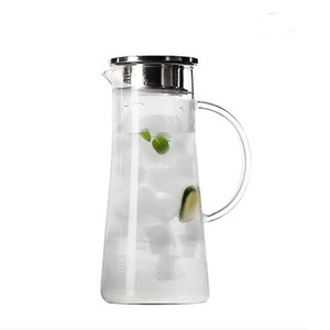 Carafe à eau en verre avec couvercle en bambou, grande capacité, pour boissons froides, idéale pour les fêtes et l'été - Product Image 5