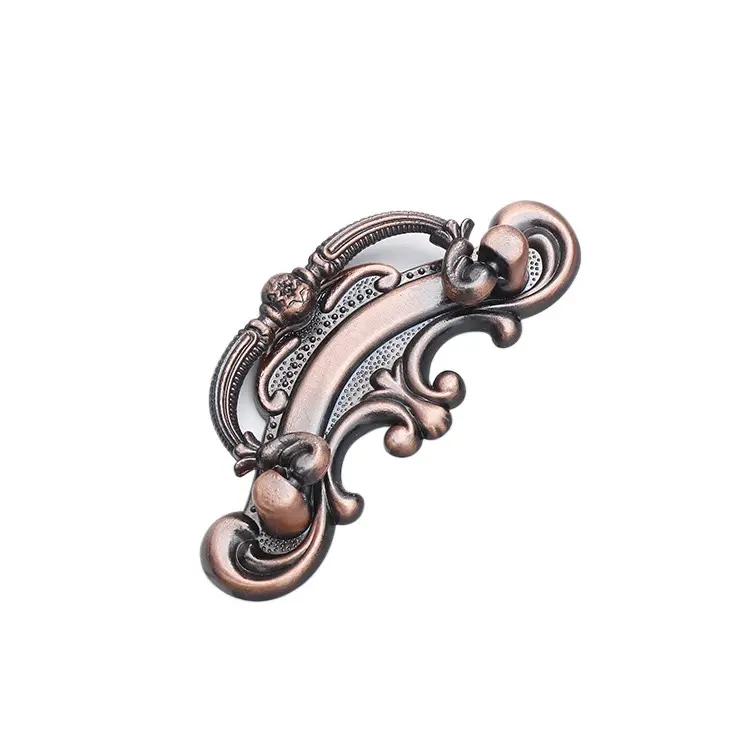 Furniture Hardware Antique Brushed European Classical Dresser Bail Pulls Zinc Alloy Kitchen Vintage Cabinet Handle