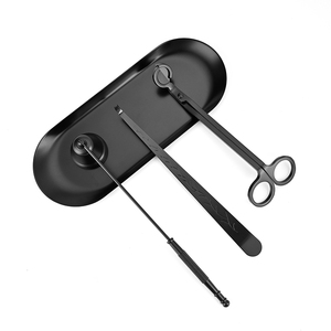 Ensemble d'accessoires pour bougies écologiques de haute qualité Coupe-bordures Éteignoirs à mèche et plateau à bougies - Product Image 4