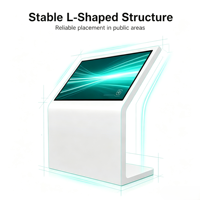 Kiosque d'information en libre-service intérieur en forme de L avec écran tactile infrarouge 43, 49, 55, 65 pouces 4K et interfaces riches