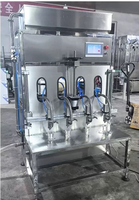 Machine à bouteilles d'eau semi-automatique à 4 têtes de 19 litres, machine à bouteilles de 5 gallons pour eau pure, bière, savon liquide, lait, aliments en plastique