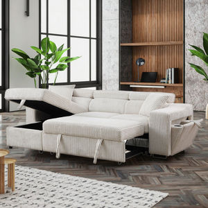 JS يمكن سحبها على شكل L عكسها مع شاحن لاسلكي للتخزين مع أثاث مقطعي - Product Image 1