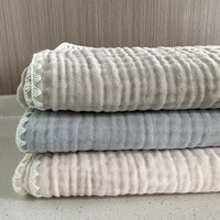 QDTEX nouvelle venue douce 100% bébé mousseline couvertures lit refroidissement bébé coton gaze couvertures jeter pour les nouveau-nés