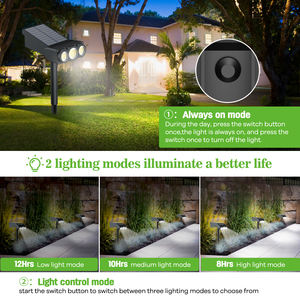 48 lampes solaires à LED à haute luminosité pour arbres, avec recharge USB, projecteur extérieur, batterie au lithium, projecteur <span class=keywords><strong>solaire</strong></span> - Product Image 5