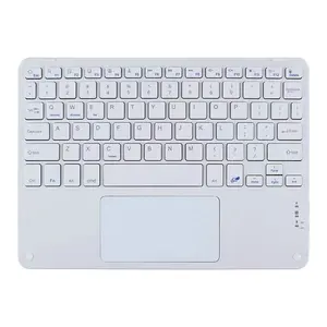 Keyboard nirkabel Mini 2.4Ghz, Keyboard Multimedia ergonomis, Keyboard Backlit portabel