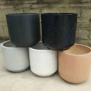 <span class=keywords><strong>Macetas</strong></span> de flores de cilindro de arcilla de fibra de vidrio para decoración interior - Product Image 5