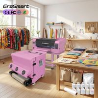 Impresora de Ropa DTF EraSmart de 14 Pulgadas (35cm/40cm) I1600, Impresora Digital DTF/DTG con Horno y Software, Impresora DTF Rosa A3 para Textiles