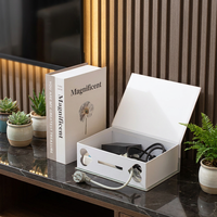 Boîte de rangement magnétique AHMH au design moderne, en forme de livre, pour dissimuler les câbles, décorative et mobile, pour la maison et le bureau