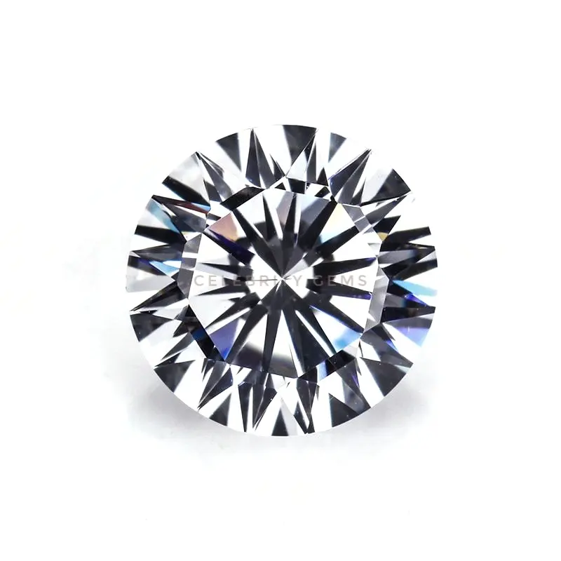 Prezzo all'ingrosso rotondo bianco di grandi dimensioni 16 cuori 16 frecce tagliate diamanti scintillanti con zirconi cubici sciolti per la creazione di gioielli