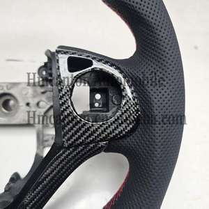 Nouveaux produits : Volant perforé en cuir et fibre de carbone avec surpiqûres rouges pour Honda Accord 8e génération et Crosstour - Product Image 5