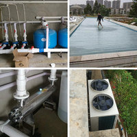 Ensemble complet d'équipements de piscine Water Faery en gros avec accessoires en acier, pompe à chaleur et bloc de départ