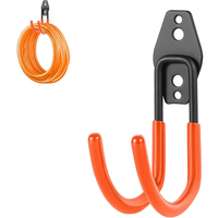 Organisateur mural pour outils de garage, support de rangement suspendu pour garage, double crochets utilitaires pour outils de jardin et de garage