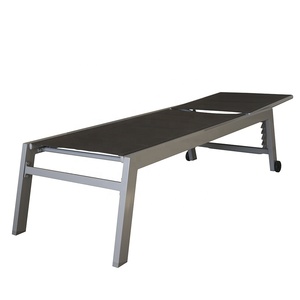 Negro Textilener Teslin de natación piscina Chaise Lounge al aire libre <span class=keywords><strong>playa</strong></span> camas - Product Image 2