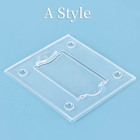 SUNSHING Porte-carte d'identité en plastique rigide Carte de crédit Digitray pour carte de licence Carte standard Étui de crédit USB Porte-badge en acrylique transparent