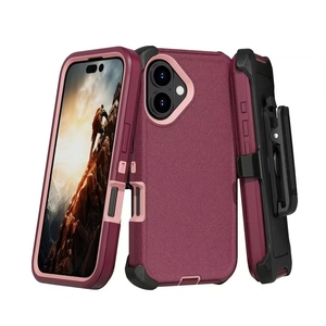 Chân Đế Combo fundas cho Iphone 15 Pro Max 3 trong 1 chống sốc Defender Black Belt Clip trường hợp điện thoại cho Iphone 17 16 15 14 13 12 - Product Image 4