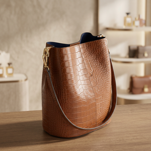 Sacs à main décontractés écologiques pour femmes en cuir véritable grande capacité avec fermeture éclair étanche et sangle réglable légers - Product Image 1