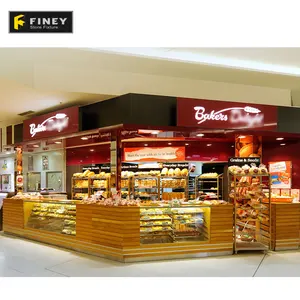 Customized Size Bakery Shop Fitting Furniture Bakery Display Shop Design