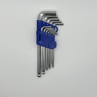 Jeu de clés hexagonales Torx à embout sphérique métriques et impériales en forme de L, de longueur moyenne, de qualité industrielle, 36 pièces, finition noire, avec boîte