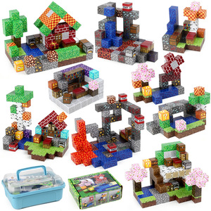 Mine World bloques magnéticos cubos construir Mine Magnet World Game juguetes temáticos para niño y niña - Product Image 5