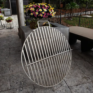 Moderner Tragbarer YIJIE Pulverbeschichteter Edelstahl 304 Runder Holzkohlegrill für Outdoor-Feuerstelle und Kochen - Product Image 3