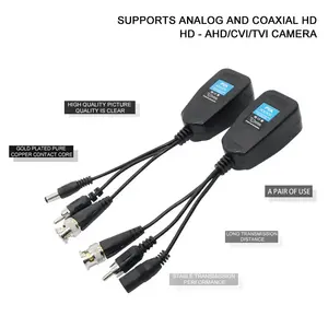 AHD CVI TVI Coaxial Video Power Audio 3 In 1 Transmitter PVA Video Balun Surveillance Accesorios