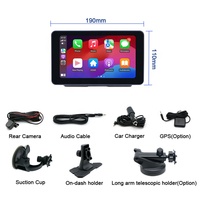 Pantalla CarPlay inalámbrica OEM /ODM de herramientas privadas para coche, pantalla táctil estéreo portátil para coche, pantalla frontal 4K trasera 1080P para coche