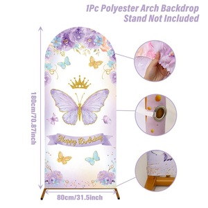 Copertura per Arco Semicircolare in Tessuto Elasticizzato di Alta Qualità per Decorazioni di Compleanni per Bambini e Matrimoni - Product Image 5