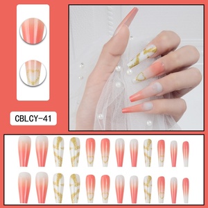O2 Long Design Portable Amovible Faux <span class=keywords><strong>Ongles</strong></span> Patchs Sharp Press on Nails Manucure Patchs - Product Image 6
