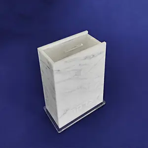 Marble Style Acrylic Donation Box Custom Acrylic Tzedakah Box Wholesale Acrylic Coin Box