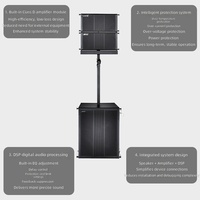 Système audio complet en bois pour petite configuration Line-Array - Enceintes suspendues professionnelles pour salles de conférence intérieures et événements commerciaux extérieurs