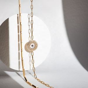 925 Silver Women Jewelry 14K <b>Gold</b> Mother-of-<b>pearl</b> Sapphire Coin Disc <b>Bracelet</b> - Product Image 6