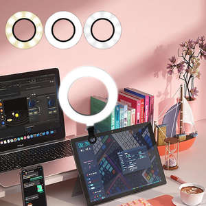 <span class=keywords><strong>Mini</strong></span> flash annulaire de 6 pouces pour conférences vidéo informatiques Streaming en direct Éclairage photographique - Product Image 4