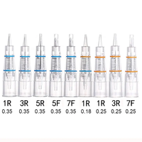 Aiguilles de cartouche de maquillage permanentes jetables pour machine à tatouer les sourcils-Emballage stérilisé individuel en acier inoxydable 316