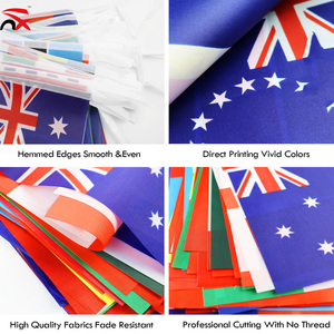 Bandera de Cuerda de 100 Países al por Mayor, Bandera Internacional de Poliéster, Pancarta de Banderas del Mundo para Decoración de Juegos de Fútbol Escolares - Product Image 2