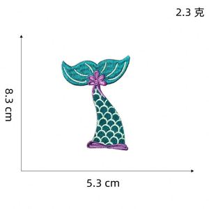 Self Sticker Embroidered Exquisite Mermaid Fish tails Patches for Clothes Bag Decoration - Product Image 5