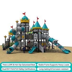 Equipo de Juegos al Aire Libre de Grado Comercial BOKE, Serie Castillo, Conjunto de Tobogán Castillo, Certificación EN1176 TUV, para Parques y Escuelas - Product Image 1