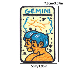 Nuovo ricamo segni zodiacali Applique ferro Girly su oroscopo patch per abbigliamento cappello - Product Image 4