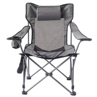 Chaise pliante plate de Brown en métal de camping, chaise pour aller camper