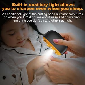 Electric Baby Curved Nail Clippers-Nail Polisher with LED <b>Light</b> & 2 Speeds-Automatic <b>USB</b> <b>Rechargeable</b> Wide Jaw Opening - Product Image 5