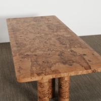 Vente directe d'usine, table à manger en bois massif de style français vintage, design rectangulaire, personnalisable