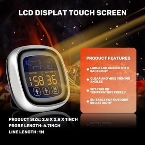 Food <strong>Thermometer</strong> Touch Smart Color Screen Baking <strong>Digital</strong> Display Barbecue <strong>Thermometer</strong> <strong>Timer</strong> Kitchen Electronic <strong>Thermometer</strong> - Product Image 3