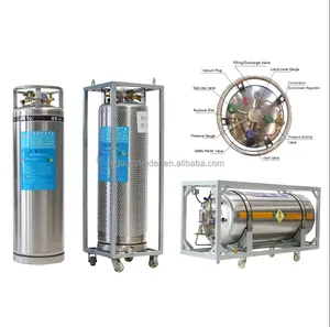 High Quality Vertical / Horizontal Welded Heat Insulated Liquid Gas Cylinders, Cryogenic Storage Dewar Tank