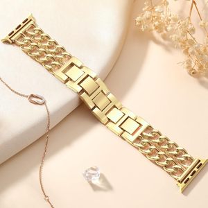 <span class=keywords><strong>Bracelet</strong></span> en métal pour femmes 40mm 41mm 38mm 42mm pour <span class=keywords><strong>Apple</strong></span> <span class=keywords><strong>Watch</strong></span> Series 10 9 8 <span class=keywords><strong>Bracelet</strong></span> à double maillons en acier ultra élégant et réglable - Product Image 1