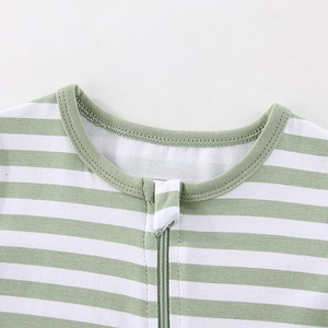 Pigiami per Neonati in Bambù, Vendita all'Ingrosso, Tutine Personalizzate per Bambini, Confezione da <span class=keywords><strong>2</strong></span>, Tute con Cerniera a <span class=keywords><strong>2</strong></span> Vie, OEM ODM, Abbigliamento per Neonati 0-24 Mesi - Product Image 2