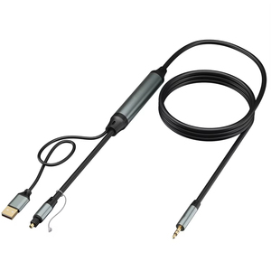 Nouveauté un à deux TOSLINK + alimentation USB vers 3.5mm <span class=keywords><strong>S</strong></span>/<span class=keywords><strong>PDIF</strong></span> câble Audio optique puce DAC intégrée pour lecteur CD de système de son - Product Image 1