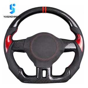 Volante Deportivo de Cuero Personalizado con Fibra de Carbono para VW <span class=keywords><strong>Golf</strong></span> <span class=keywords><strong>MK6</strong></span> GTI GTD R20 Scirocco Jetta <span class=keywords><strong>MK6</strong></span> Passat B7 CC Tiguan 2008-2017 - Product Image 4