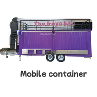 Remorque alimentaire de luxe à double étage avec terrasse sur le toit, kiosque alimentaire, restaurant mobile pour café et street food