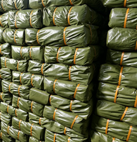 Bâche en PE imperméable de couleur verte 90 g/m² et verte foncée 90 g/m², fournie directement par l'usine