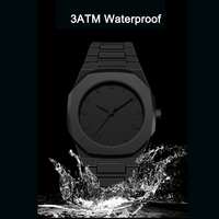 Jam Tangan Pria Mewah Anti Air Warna Hitam, Penunjuk Waktu Sholat Azan Islami Arab, Promo Hot Sale
